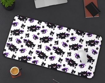 Gengar family Pattern Desk Mat! Perfect for a Gift, Present, Holiday, Birthday! Japanese Anime