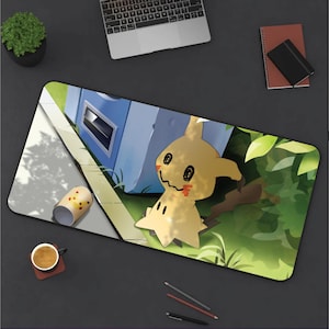 Mimikyu Pattern Desk Mat! Perfect for a Gift, Present, Holiday, Birthday! Japanese Anime