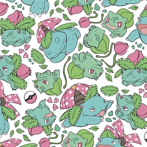 Venusaur Ivysaur Bulbasaur Poster! Perfect for a Gift, Present, Holiday, Birthday! Japanese Anime