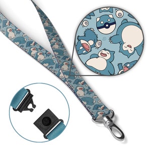 Snorlax XL Breakaway Lanyard! Perfect for a Gift, Present, Holiday, Birthday! Japanese Anime