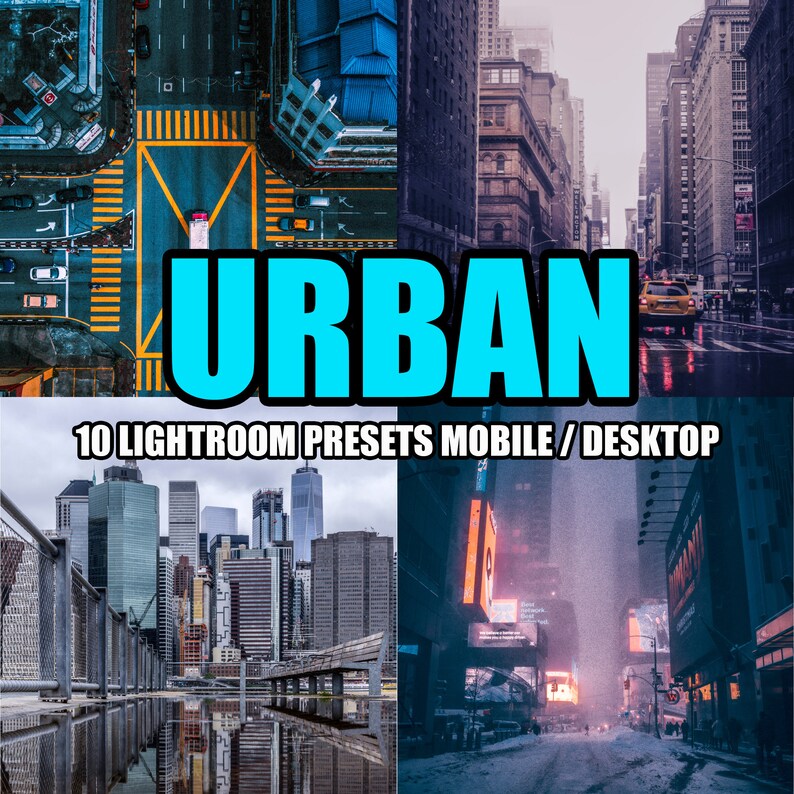 10 Lightroom Presets Urban. Urban Presets. Urban Lightroom Etsy