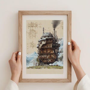 Howl's Moving Castle Poster | Studio Ghibli Wabi Sabi Print image 3