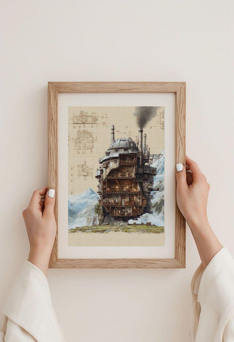 Howl's Moving Castle Poster | Studio Ghibli Wabi Sabi Print image 3