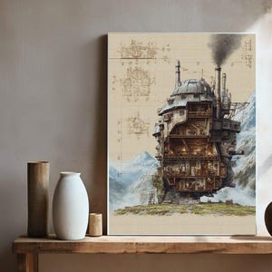 Howl's Moving Castle Poster | Studio Ghibli Wabi Sabi Print image 4