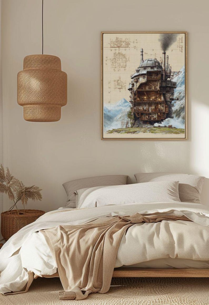Howl's Moving Castle Poster | Studio Ghibli Wabi Sabi Print image 5