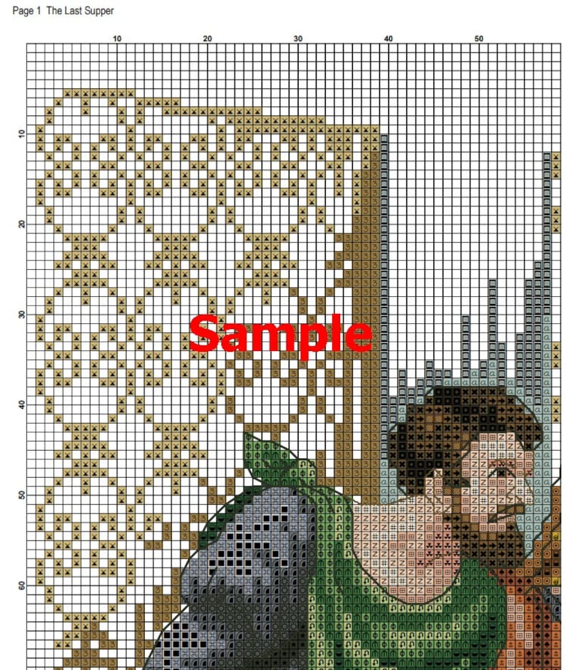 The Last Supper Cross Stitch Pattern,counted Cross Stitch,xstitch