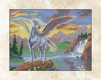 Pegasus Cross Stitch Pattern, Enchanting Pegasus,PDF,Instant Download