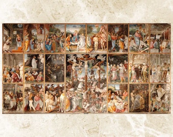Jesus Cross Stitch Pattern, Life of Jesus (large) by Gaudenzio Ferrari, Pdf , Instant Download