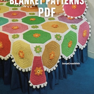 25 Vintage Crochet Blanket Patterns PDF – Clear Instructions – Instant Download