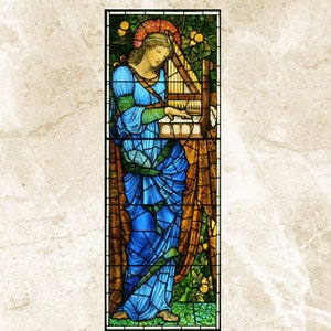 Santa Cecilia Cross Stitch Pattern, Saint Cecilia by Edward Burne Jones, PDF,İnstant Download