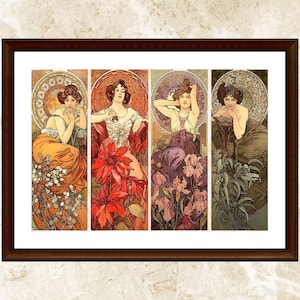 Kruissteekpatroon,De edelstenen van Alphonse Mucha,Patern Keeper,xstitch,PDF,InstantDownload