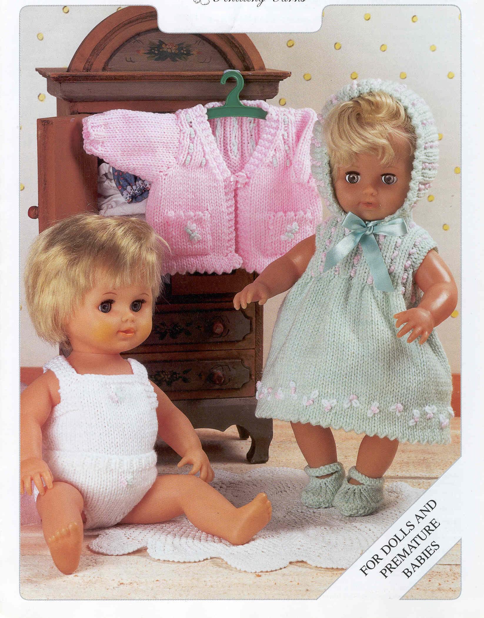Vintage Baby Doll Knitting Pattern PDF – Dress, Bonnet, Cardigan ...