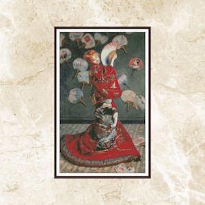 Monet Cross Stitch Pattern,La Japonaise,Elegant Woman,Elegant Lady,xstitch,Pattern Keeper,Embroidery, PDF,Instant Download