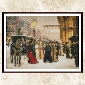 Victorian era Cross Stitch Pattern,Time of elegance,Counted cross stitch,xstitch,Pattern Keeper,Embroidery,Pdf,Instant Download