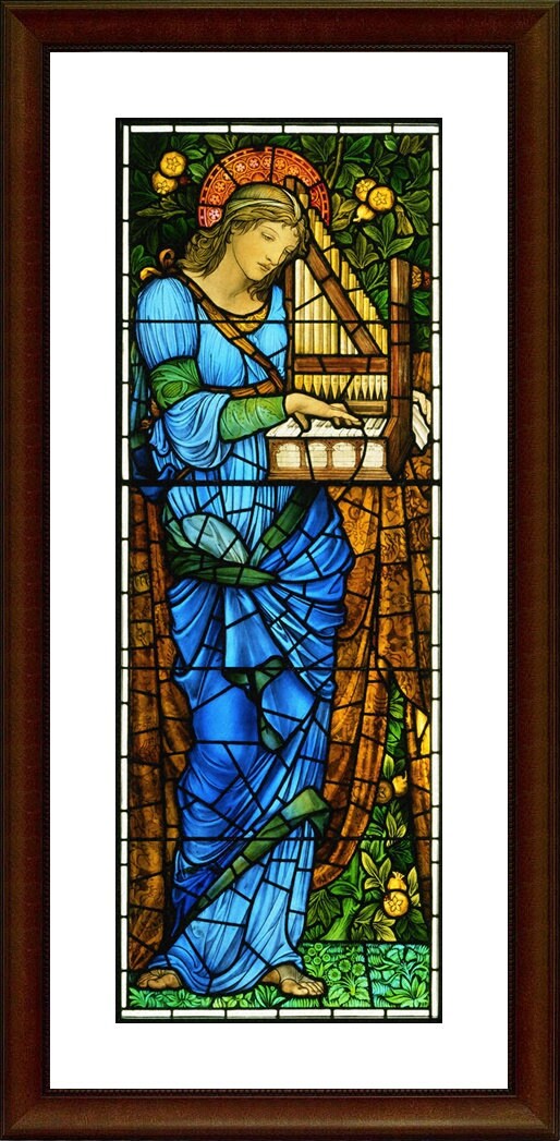 Santa Cecilia Cross Stitch Pattern, Saint Cecilia by Edward Burne