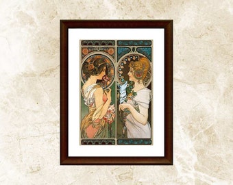 Cross Stitch Pattern,Primrose by Alphonse Mucha,Pattern Keeper,xstitxh,Embroidery,PDF,Instant Download