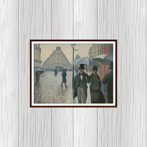 Cross Stitch Pattern,Paris Street,Rainy Day by Gustave Caillebotte,Pattern Keeper,Embroidery,xstitch,Pdf,Instant Download