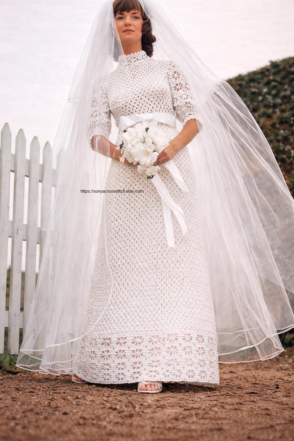 princess polly baby blue dress Boho Wedding Dresses High Neck Long Sleeves Lace Appliques White Bridal  Gowns main image 0