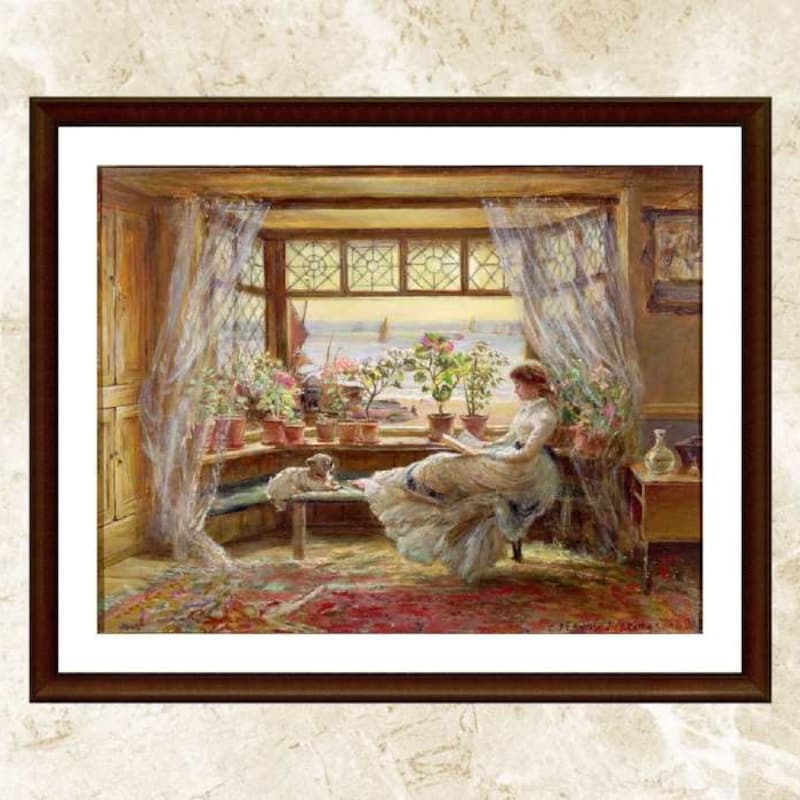 Reading Lady Cross Stitch - Etsy