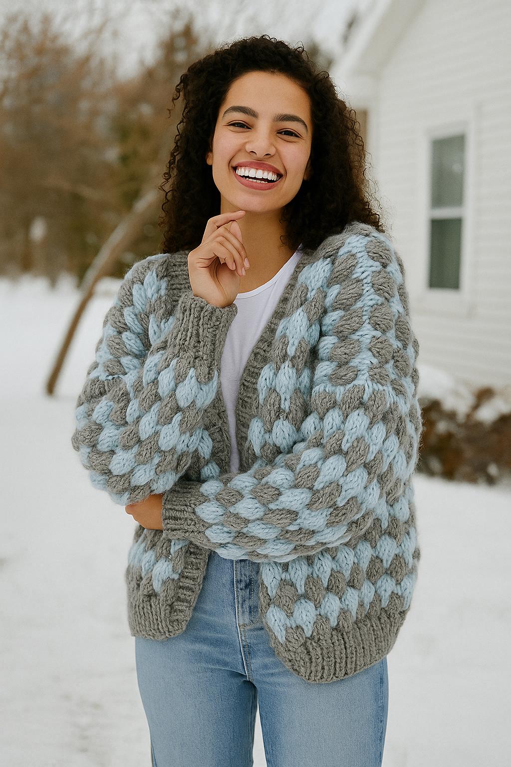 Bubble Cardigan Pattern - Etsy