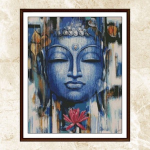Buddha Kreuzstich Muster, Kreuzstich Muster, Stickmuster, Stickerei, PDF, Sofort Download