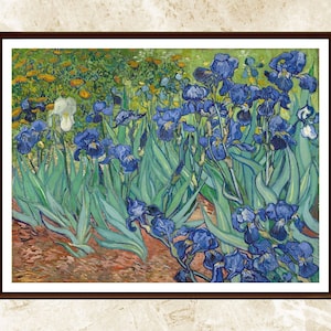 Irises Cross Stitch Pattern,Irises by Vincent van Gogh,xstitch,Pattern Keeper,Embroidery,Counted cross stitch,PDF,Instant Download