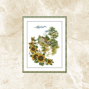 Sunflowers Cross Stitch Pattern,Farm Nature,Pattern Keeper,xstitch,Embroidery,Pdf,Instant Download
