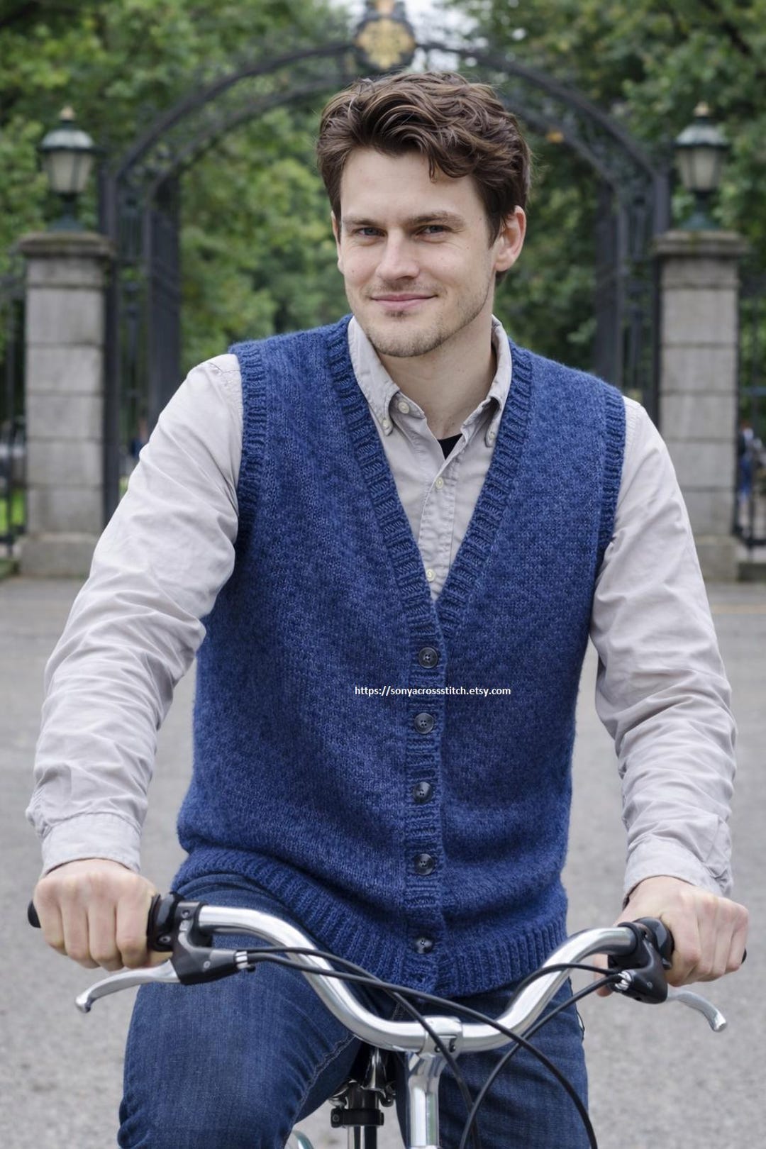 dress vest knits Men's Classic Knit Pattern: Vintage Button Front Waistcoat (PDF) cat_2_Clothing