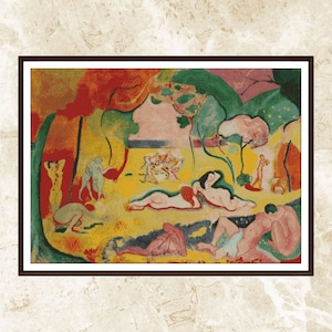 Cross Stitch Pattern,Joy of Life by Henri Matisse,Pattern Keeper,Embroidery,xstitch,Pdf,Instant Download
