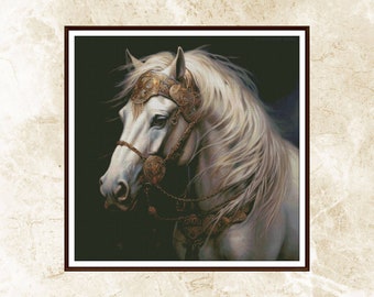 Norwegian Forest Horse Cross Stitch Pattern: Embroidery Needlework (PDF)