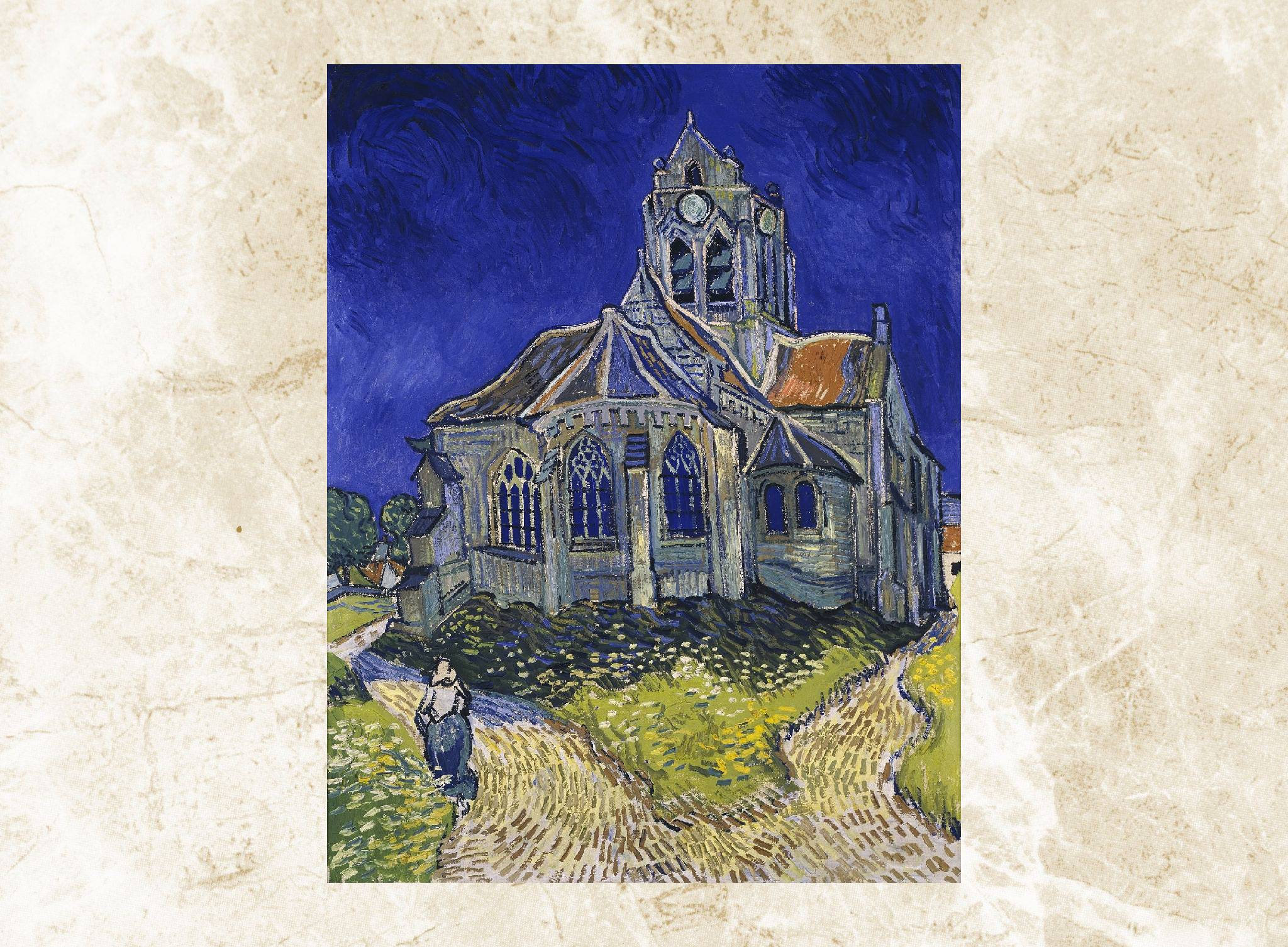 クロスステッチパターン、ヴィンセント・ヴァン・ゴッホ作「オーヴェル