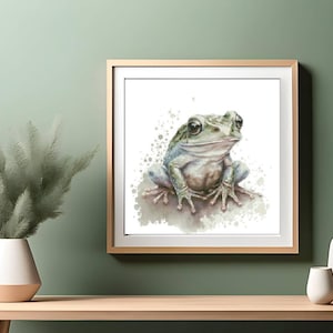 Animal Cross Stitch Pattern,Watercolor Frog,Pattern Keeper,Needlework,xstitch,Pdf,Instant Download