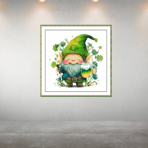 Gnome Cross Stitch Pattern,Cute Gnome with Beer,St.Patrick's Day,Tale Fantastic,Pattern Keeper,Embroidery,xstitch,Pdf,Instant Download