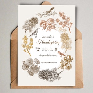 Fall Friendsgiving Invite, Friendsgiving Invite, Thanksgiving Invite, Fall Invite, Digital Invite, Instant Downloadable Printable