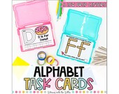 Alphabet Task Cards | Letter Recognition and Matching Activities | Busy Box Activities for Preschool, Kindergarten or First Grade