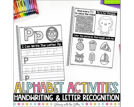Alphabet Handwriting Book Alphabet Activities for Letter Formation, Letter Recognition, & Beginning Sounds for Preschool or Kindergarten