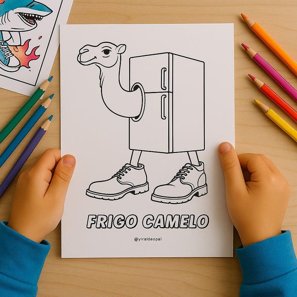 Talalelo Tralalero tralala para imprimir y colorear - Etsy México