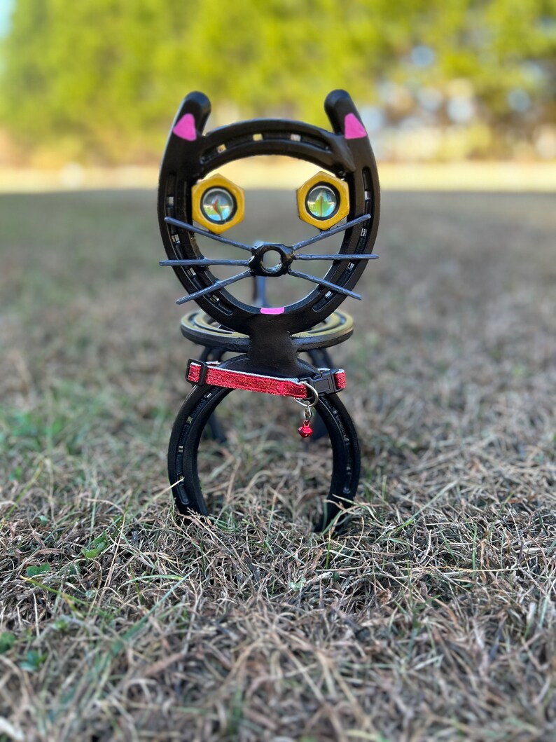 Horseshoe Black Cat Etsy