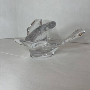 Vintage Princess House Fine French Crystal Bird Dove Trinket,candy,candle Holder