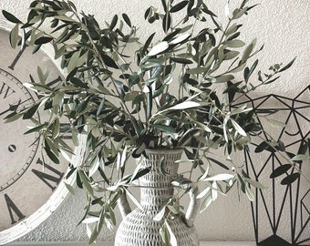 olive tree, Fresh Olive branches, fresh olive stems, Natural Olive Branches 10 pcs, wedding decor, home