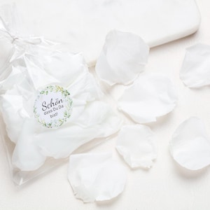 Confettis de mariage, pétales de rose blancs préservés, pétales de rose, respectueux de l'environnement, confettis de pétales de rose, confettis de mariage blancs naturels,