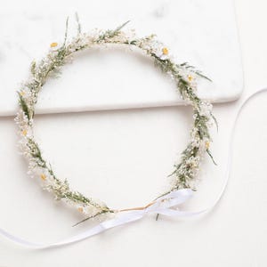 Wedding head wreath, Dried flowers wreath, greenery wreath, Tiara, handmade, Flowers Crown, Dried Wedding Crown, Floral hair wreath