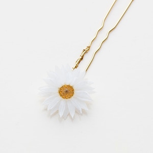 wedding hair pins, hair clips, Dried White Daisies hair pin, white Ammobium bridal hair pin, dried flowers,  rustic hair pin,