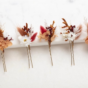 wedding boho hair pins, autumn hair wedding clips, set hair pin, rustic hair pins, preserved flowers, weddings, rustic hair pin,
