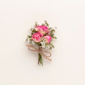 Mini trocken Blumenstrauß, natürliche und echte Pflanzen, Hochzeit Mini Trockenblumenstrauß. Hochzeitsaccessoires, Blumenboutonniere,