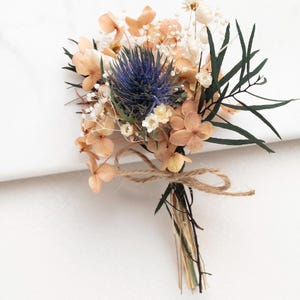 Small dried flower wedding bouquet, Boutonniere and Groomsman, wedding decor, dried flower arrangement, mini bouquet, dried flowers, corsage