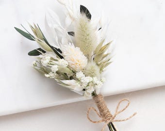 Hochzeit Anstecknadel, Kleiner Trockenblumenstrauß, Boutonniere und Groomsman, Hochzeitsdeko, Trockenblumengesteck, Ministrauß, Corsage