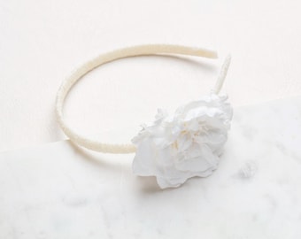 Diadema de encaje con gardenia, tocado de novia para boda, accesorios para el cabello de novia, accesorios de boda hechos a mano, diadema de boda, boda