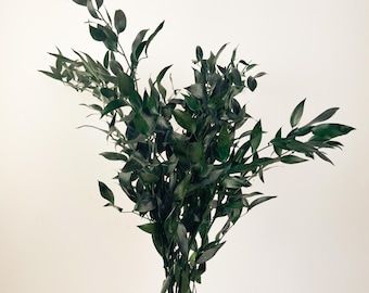 Green Italian Ruscus, preserved ruscus, green Bunch, Home Decor, Boho Wedding Decoration, Room Decor Hotel, decoration Party Dried Flower,