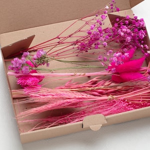 Fleurs séchées, mélange de fleurs à faire soi-même, ensemble de bricolage, boîte à fleurs, bricolage de mariage, bouquet de fleurs séchées, herbe des pampas, lagurus, phalaris, projets créatifs,
